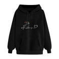 thumbnail image 4 of CONZONE Hoodies for Women Cartoon Cat Graphic Womens Pullover Hoodies Long Sleeve Hooded Sweatshirts Casual 2025 Fall Winter Clothes, 4 of 4