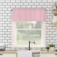 thumbnail image 4 of Hokiten Rod Pocket Curtain Valance, Solid Pink Farmhouse Window Valance for Living Room, Bedroom, Kitchen Romantic Minimalism Abstract Denim Texture 60"W x 18"L, 4 of 8