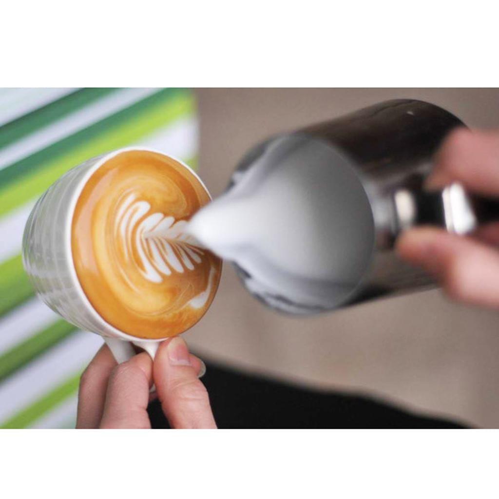 350ml Milk Frothing Jug Pitcher Barista Craft Jug + Thermometer