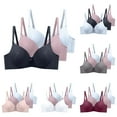 thumbnail image 2 of Fengactive 3PC Women's Seamless Wireless Bra Push Up Solid Color Sleeping Underwear Lightweight Everyday Bras, 2 of 3