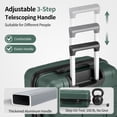thumbnail image 6 of Zimtown Carry-on Luggage Set 3 Piece Lightweight Suitcase Set with Duffel Bag, PP Hard Shell Suitcase 20" Luggage Sets Spinner Wheels, Green, 6 of 17