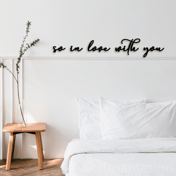 Craftnamesign So In Love With You Metal Wall Art, Bedroom Wall Decor, Bedroom Sign