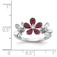 thumbnail image 2 of Solid 14k White Gold Diamond and Ruby Engagement Ring Size 8 (.085 cttw.), 2 of 3