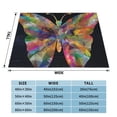 thumbnail image 6 of LNWH Super Soft Flannel Bed Blanket, Cozy Fluffy Warm All Seasons Galaxy Butterfly Flying Pattern Throw Blankets for Sofa Bedding, 40"x30", 6 of 8