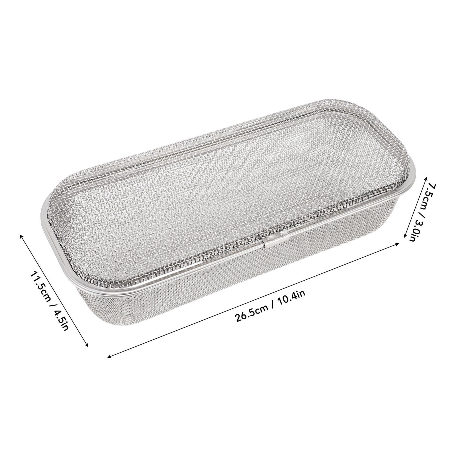 BIMZUC 304 Stainless Steel Dishwasher Utensil Basket – Compact Mesh Holder for Spoons, Chopsticks & Forks, 4.5x10.4x3.0in