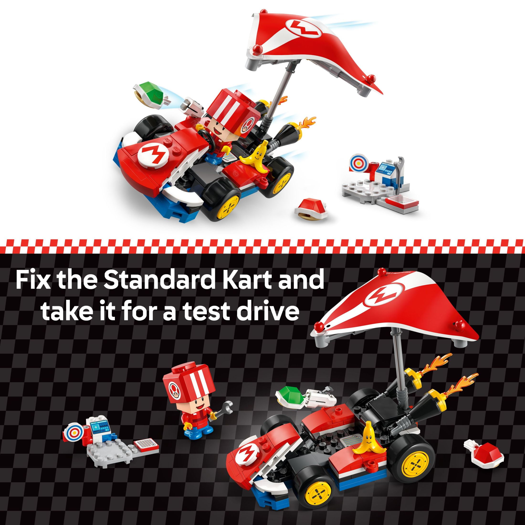 LEGO Super Mario: Mario Kart Standard Kit - Collectible Toy Building Set for Kids, Boys and Girls, Ages 7+ - Nintendo Mario Kart Toy for Fans - Birthday Gift Idea - 72032