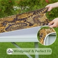 thumbnail image 5 of Classic Paisley Elastic Tablecloth, Vintage Square Table Cover for Outdoor Indoor, Bohemian Ethnic Paisley Design Wrinkle-Free Windproof Snug Fit Washable Fabric, Fits 36x36 Inches, 5 of 5