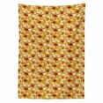 thumbnail image 2 of Botanical Tablecloth, Bunch of Blooming Flowers Garden Lily Daffodil Iris Magnolia Field Yard, Rectangle Satin Table Cover for Dining Room and Kitchen, 52" X 70", Apricot Rust White, by Ambesonne, 2 of 2
