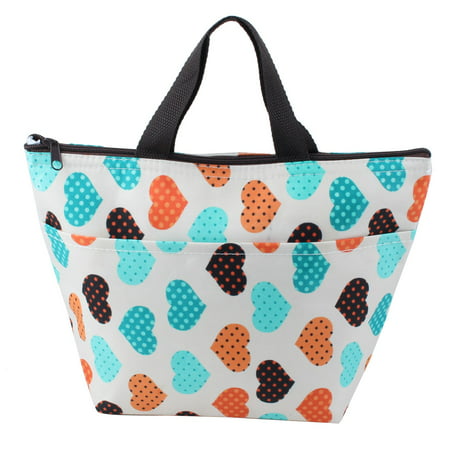 Outdoor Zipper Heart Pattern Insulated Cooler Lunch Carry Tote Bag Picnic Box - wcy.wat.edu.pl
