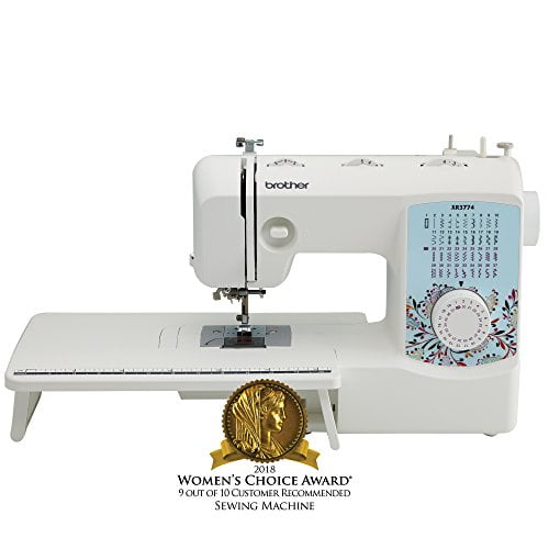 Brother XR3774 Full-Featured Quilting Machine with 37 Stitches, 8 Sewing  Feet, Wide Table, and Instructional DVD, Red 