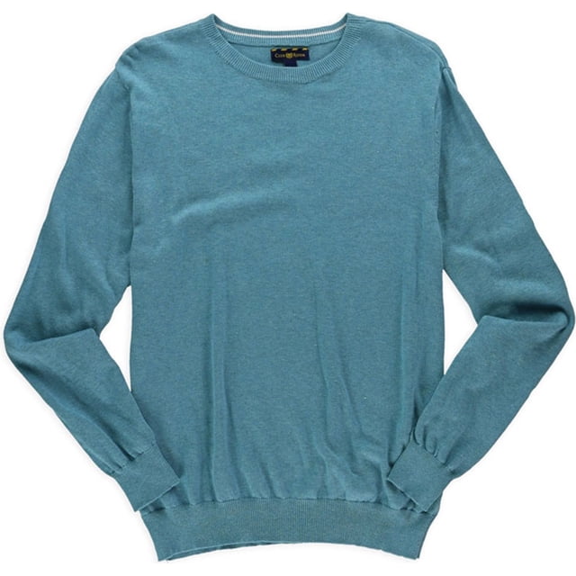 Suéter de algodón jaspeado Club Room para hombre, azul, grande Club Room Pull-over