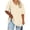 B-Beige, variant on ZQUUVOU Women's Plus Size T-Shirt V-Neck Short Sleeved Solid Summer Base Tunic Blouse A-Yellow (5XL)