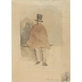 thumbnail image 2 of Édouard Manet 11x14 Black Ornate Wood Framed Double Matted Museum Art Print Titled: The Man in the Tall Hat, 2 of 5