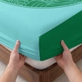 thumbnail image 3 of Twin Sze Fitted Sheet Set - Turquoise Blue Whale 2 Piece Bedding Sets 16" Deep Pocket Fitted Sheet with 1 Pillowcase, Summer Beach Coastal Modern Art Brushed Microfiber Hotel Luxury Bed Sheets, 3 of 9