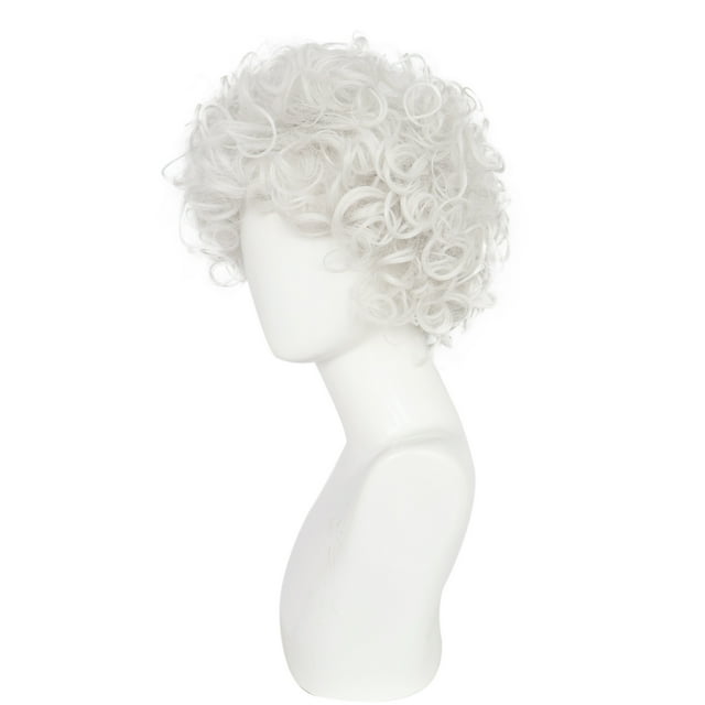 Peluca para cosplay, disfraz de anime de Mrs. Claus, pelo sintético