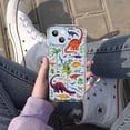 thumbnail image 4 of Dinosaur Forest Clear Case for iPhone 13 Mini,Aesthetic Art Design Case for Men Women,Unique Soft Transparent TPU Bumper Case Cover, 4 of 5