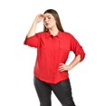 thumbnail image 1 of Blusa de manga 3/4 Roman Fashion /Tallas Extras, 2658 (Rojo) rojo 36, 1 of 5