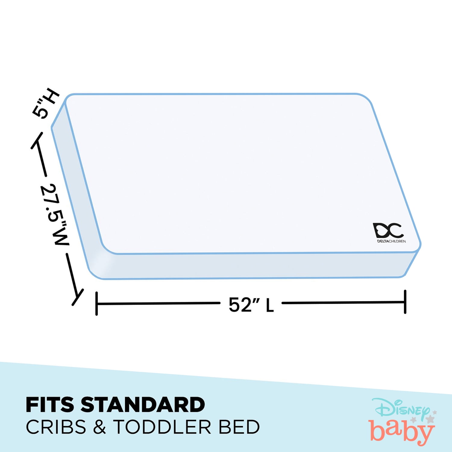 Disney Winnie the Pooh Dual-Sided Crib/Toddler Mattress by Delta Children, GREENGUARD Certified