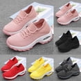 thumbnail image 3 of Mepaouo Fashion Mesh Sport Sneakers for Women Flat Toe Arch Support Lace-Up Comfy Running Shoes, 3 of 7