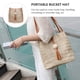 thumbnail image 3 of GOOHOCHY 1pc Moda de moda tejida de la playa bolsa de asas del bolso de la bolsa para las mujeres (marrón), 3 of 7
