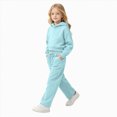 thumbnail image 6 of Zuwimk Toddler Boy Girls Sweatsuit Long Sleeve Hoodie Sweatshirt and Jogger Pants 2PC Sets Fall Clothes Outfit(T044-Sky Blue), 6 of 6