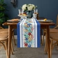 thumbnail image 2 of Nautical Starfish Navy Blue Table Runner Kitchen Dining Table Runners 71 Inches Long, Cotton Linens Washable Table Cloth Dresser Scarves for Party Holiday, 13" Wide Ocean Beach Theme Tablerunners, 2 of 6