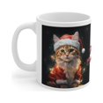 thumbnail image 3 of Coffee Mug 11oz, Merry Christmas Cat Lover Mug, Santa Costume Cat Tea Cup, 3 of 8