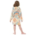 thumbnail image 7 of FORMRS Kids Bathrobe Unisex Hooded Robe Toddler Pajamas Sleepwear, Size 10-12T, Pink Retro Sun, 7 of 7