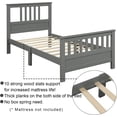 thumbnail image 6 of Bellemave Twin Size Bed Frame, Wood Platform Bed with Headboard and Footboard for Teens Adults (Grey), 6 of 9