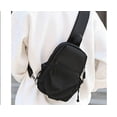 thumbnail image 2 of Negro*Sling Crossbody Mochila Bolso de hombro para hombres y mujeres, Mochila ligera con una correa Sling Bag, 2 of 6