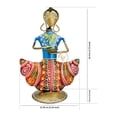 thumbnail image 3 of Handmade Wrought Iron Musician Figurines - Set of 3 Ethnic Home Decor, 3 of 4