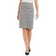 thumbnail image 1 of Kasper Jupe Crayon Imprimée Longueur Genou pour Femmes, Noir, Taille 12, 1 of 2