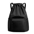 thumbnail image 1 of Mochila de Bolsillo con CordóN Mochila de Viaje con CordóN Bolsa de Deporte de Fitness para Mujeres Hombres Negro, 1 of 5