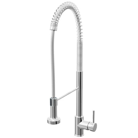 Novatto NKF-H07CH Dual Action Commercial Style Pullout Kitchen Faucet Chrome
