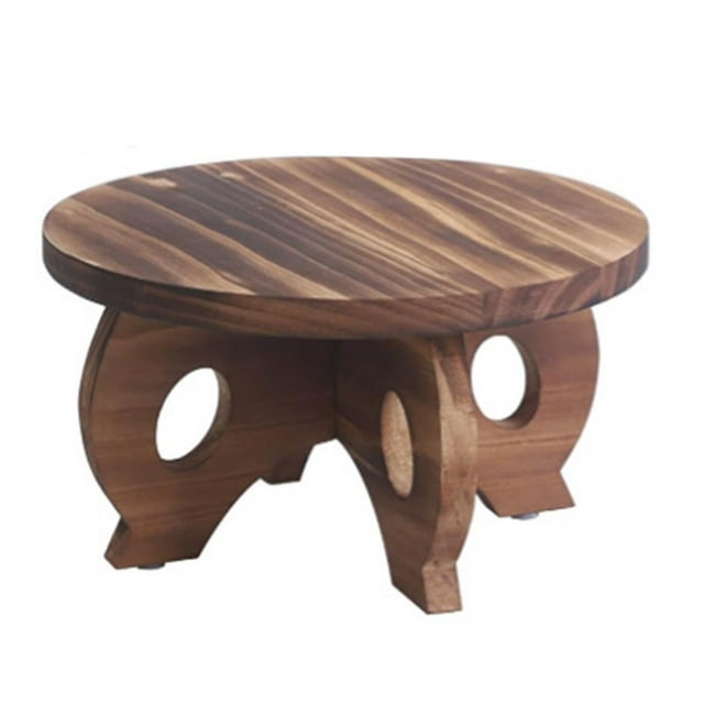 Classification de Produit Support d'Ornement de Bureau Intérieur Tabouret en Bois Table Petit Support Rond pour Présentoir sur Piédestal Support d'Exposition de Style Ferme Présentoir Décoratif Support pour Pot de Fleurs Convient