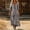 Gray, variant on Women's Vintage Bohemian Floral Print Long Sleeve V-Neck A-Line Maxi Dress for Casual & Formal Events Gray，M