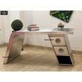 thumbnail image 5 of NauticalMart Aviator Wing Desk Aluminium Table Home Office Aviator Furniture Decor (Two Drawer, 60 Inches), 5 of 5