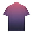 thumbnail image 5 of COSFO Casual Mens Summer Shirts Short Sleeve Collared Gradient Pullover Loose Button Men's T-Shirts, 5 of 6