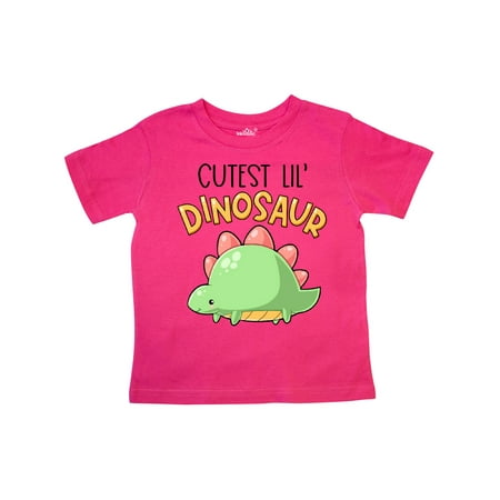 

Inktastic Cutest Lil Dinosaur with Cute Stegosaurus Gift Toddler Boy or Toddler Girl T-Shirt