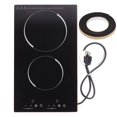 Cooktop Burner, Commercial Double Electric Ceramic Stove Top Portable