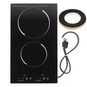 Goldmeet Electric Ceramic Cooktop Commercial Vertical Double Head Built In Electric Stove Top US Plug 110V