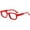 Red, variant on Square Thick Glasses Retro Rectangular Blue Light Glasses for Eye Protection Daily Use