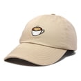 thumbnail image 4 of DALIX Cappuccino Hat Coffee Cup Womens Baseball Cap in Khaki, 4 of 5