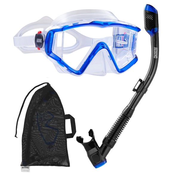 Equipo de Snorkel Aegend Dry para Adultos/Jóvenes/Niños