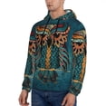 thumbnail image 3 of Wukai Owl In Blue Print Men Hoodies Fleece Sweatshirts Long Sleeve Sweaters Pullover Fall Outfits Winter Clothes-3X-Large, 3 of 7