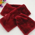 thumbnail image 3 of Women Scarf Creative Cross Solid Color Faux Fur Scarf Collar Scarf Neck Warmer, 3 of 5
