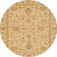 thumbnail image 1 of Ahgly Company Indoor Round Abstract Orange Abstract Area Rugs, 4' Round, 1 of 6