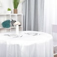 thumbnail image 7 of PiccoCasa Round Tablecloth PE Table Cover Wedding Camping White 84" Dia, 7 of 7