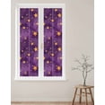 thumbnail image 2 of Window Privacy Film Purple Starry Sky Stained Glass Window Film Decorative Sun Block Window Cover Yellow Retro Star Window Clings Static Adhesive Sticker for Bathroom 29.5"x118", 2 of 6