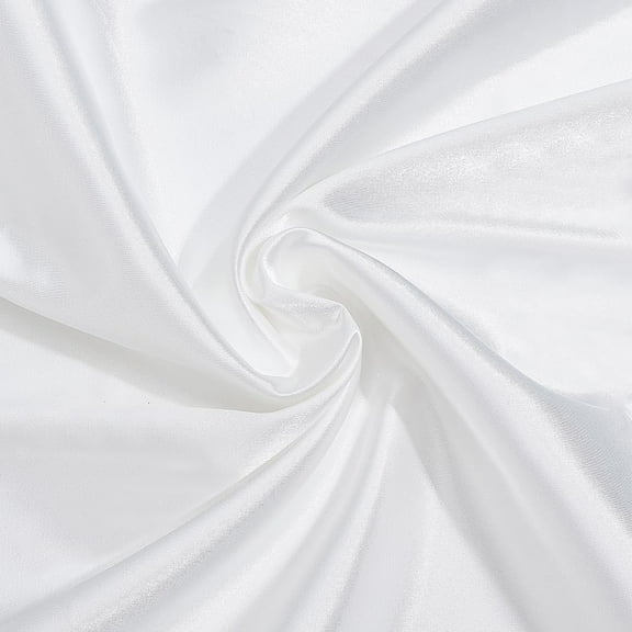 White Satin Fabric 59" Wide Shiny Soft Cloth Fabric Silky Satin Fabric Smooth Fabric for Bridal Dress Wedding Decorations DIY Apparel Crafts Night Gowns Evening Dress 1 Yard